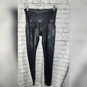 Spanx Faux Leather Metallic Shiny Legging Size‎ XL